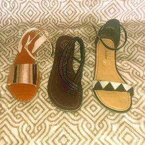 3 pairs of women's sandals LOT
